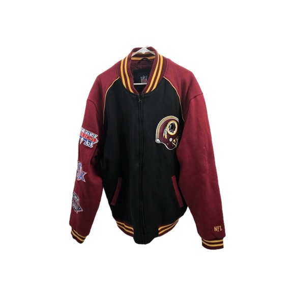 Washington Redskins RARE Men's NFL Varsity Jacket XL "Wins Over Dallas" Full Zip - Picture 1 of 16